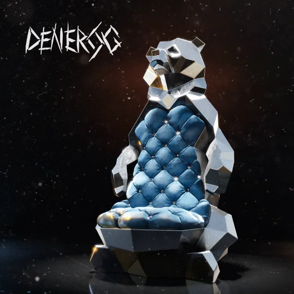 Low-poly steel Bear Armchair sculpture